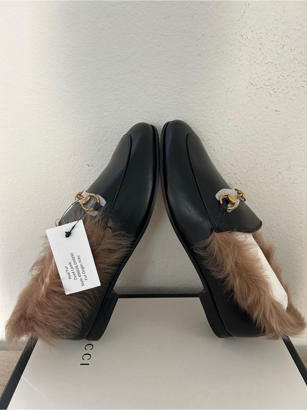 NIB Gucci Women MALAGA KID/GLASGOW Nero/Naturale Loafers in Black, Size39, $1100 - Picture 3 of 12